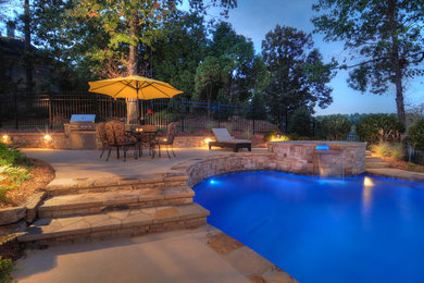 Inspiration for a contemporary pool remodel in Atlanta