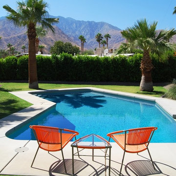 Palm Springs Mid-Century Modern Pool and Mountain View