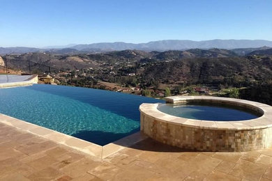 Mid-sized minimalist pool photo in San Diego