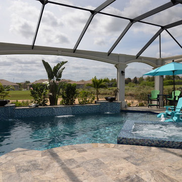 Panoramoic screen enclosure around pool