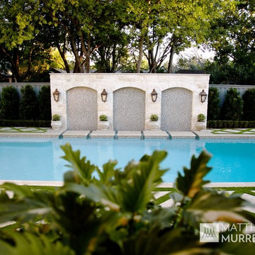 Parisian Inspired Pool and Water Feature