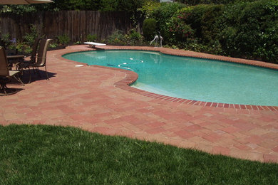 Paver Pool Paving with Bullnose Coping