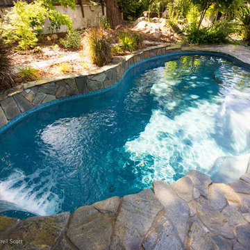 Pebble Bottom Pool - StoneScape Mini Pebble Tahoe Blue