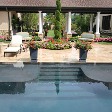 Perimeter Overflow Pool with Spa