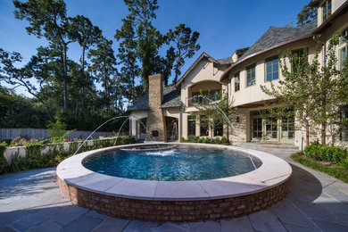 Traditional swimming pool in Houston.