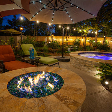 Pool & Spa Combo with Fire Pit