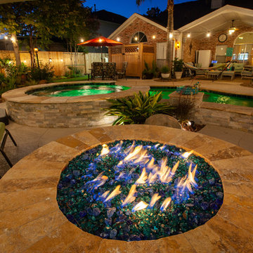 Pool & Spa Combo with Fire Pit