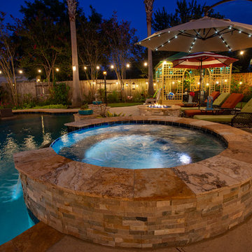Pool & Spa Combo with Fire Pit