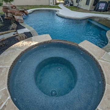 Pool and Spa with Flagstone Coping