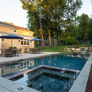 Pool & Spa with Natural Stone Diving Board