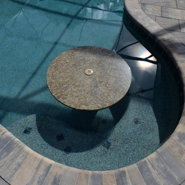 Pool and Spa with Panoramic Screen Enclosure in Saint Cloud, Florida