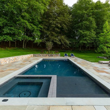 Pool and Spa with Paver Stone Patio
