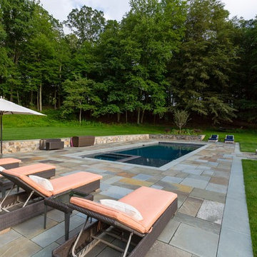 Pool and Spa with Paver Stone Patio