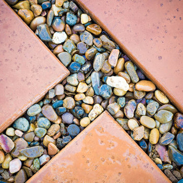 Pool Deck Expansion Joints filled with Rock