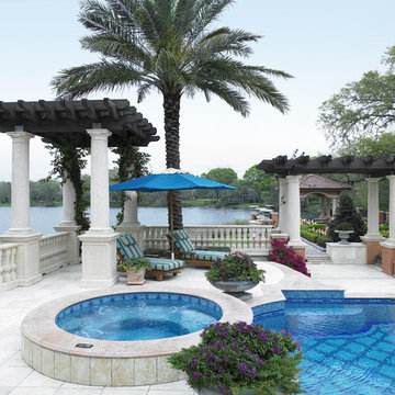 Pool Deck of The Tourmaline by Tampa Luxury Home Builder Alvarez Homes