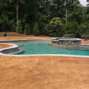 Pool Decks with Natural Henna & Loden Colorseal