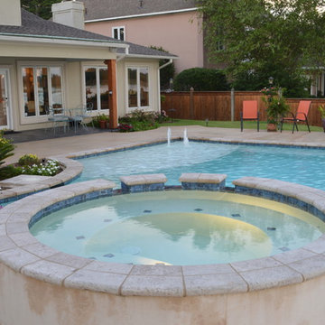 Pool is based on centerline of new footprint of home