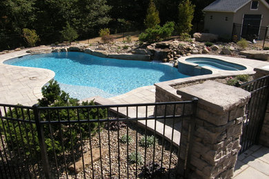 Inspiration for a rustic pool remodel in Other