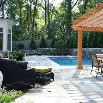 Pool, Pergola and Patio in a Bethesda Backyard