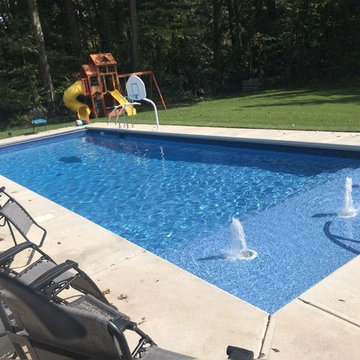 Pool Remodel with Modern Water Features