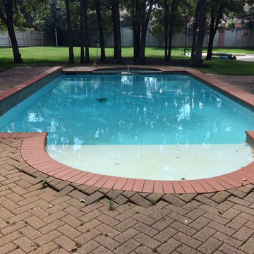 Pool Renovation, Patio Overlay, Waterfall Feature