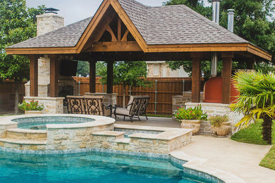 Inspiration for a craftsman pool remodel in Dallas