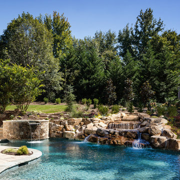 Pool Waterfall and Outdoor Living in Sugarloaf