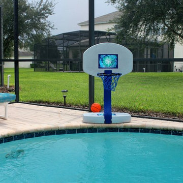 Pool With Basketball Hoop