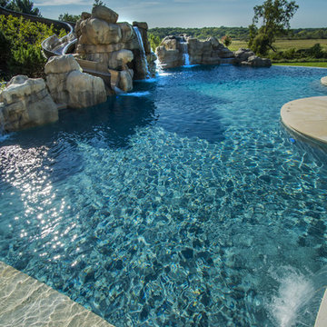 Pool with Waterfalls
