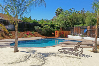 This is an example of a coastal swimming pool in Los Angeles.