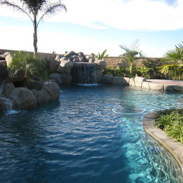 pools, bbq, spa, ponds, water features, hardscapes, firepits, custom