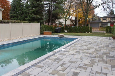 Example of a minimalist pool design in Toronto