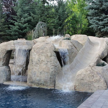 Natural Rock Slide For Pool