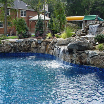 Poolscape with Moss Rock Waterfall