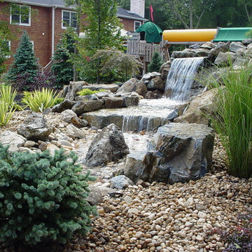 Poolscape with Moss Rock Waterfall