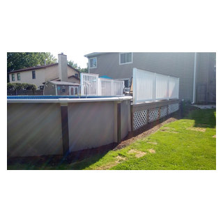 Poolside Timber Tech Deck by Batavia, IL Deck Designer Archadeck of ...