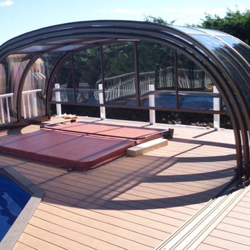 Portsmouth, RI Retractable Pool Enclosure - Olympic Design