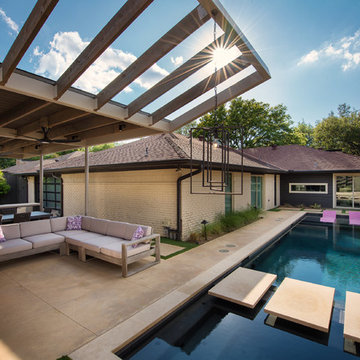 Prestonwood Modern Angular Pool + Cabana
