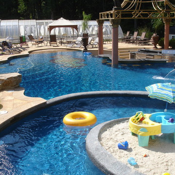Private Residence with Custom Pool, Slide, Lazy River & Grotto