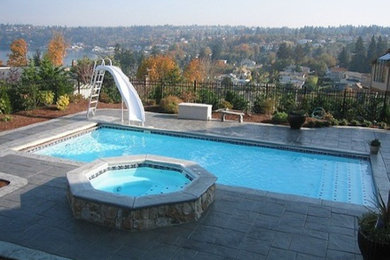 Photo of a traditional swimming pool in Seattle.