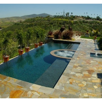 Quartzite natural stone used in swimming pool projects