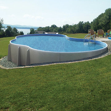Radiant Free Form Semi In Ground Pool in Hill
