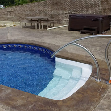 Radiant In Ground Pool (22x44) w/ Rico Rock Waterfall and Slide