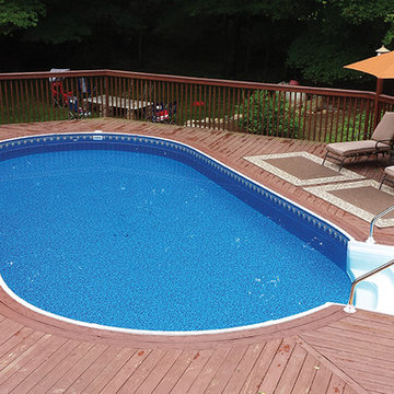 Radiant Oval Above Ground Pool with Composite Decking