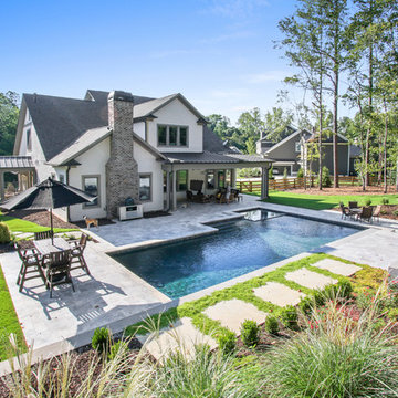 Raised Pool in Backyard Oasis - Atlanta