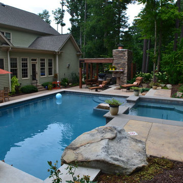 Raleigh outdoor living by the pool