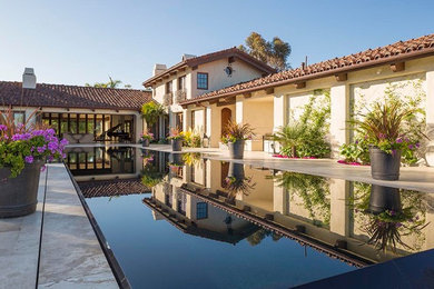 This is an example of a rustic swimming pool in San Diego.