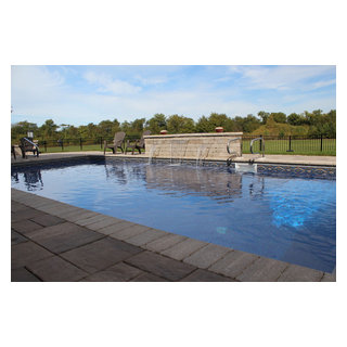 Rectangle Pool with Polymer Walls and a Vinyl Liner + Coverstar ...