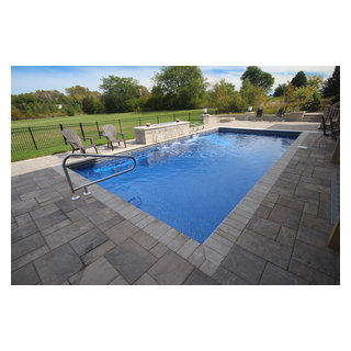 Rectangle Pool with Polymer Walls and a Vinyl Liner + Coverstar ...