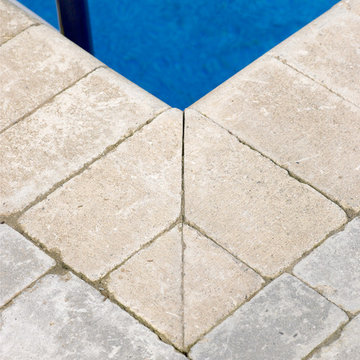 Rectangle Pool with Sheer Descent Water Feature